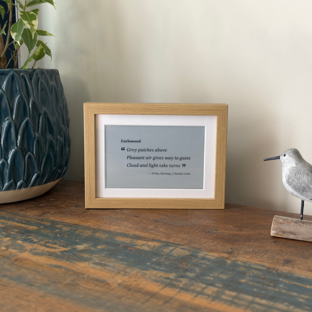 Haiku Weather Forecast Frame